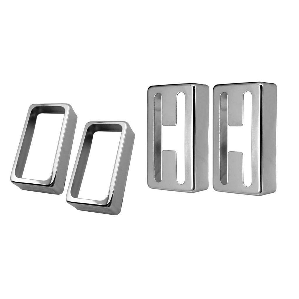 4pcs Brass Humbucker Pickup Covers for Electric Guitar