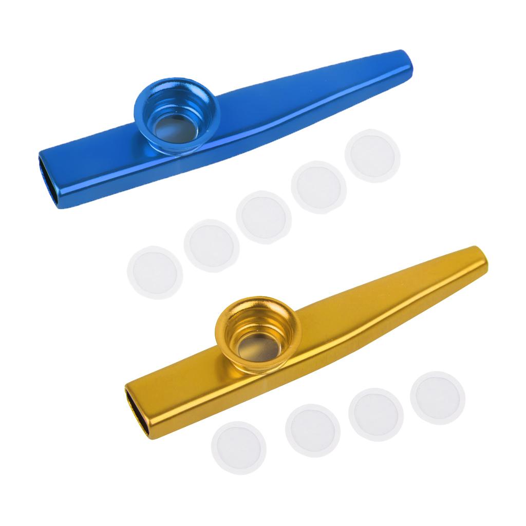 2 Pieces Aluminium Alloy Kazoo Mouth Flute