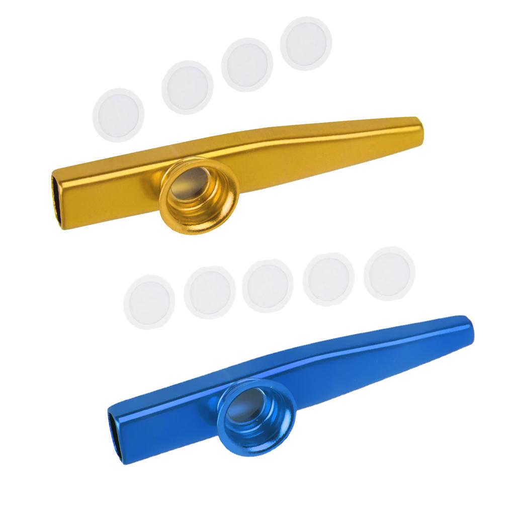 2 Pieces Aluminium Alloy Kazoo Mouth Flute