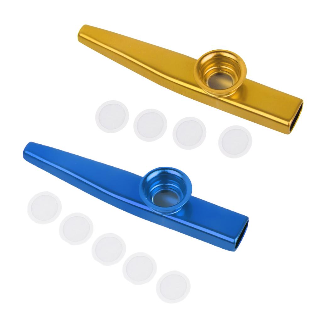 2 Pieces Aluminium Alloy Kazoo Mouth Flute