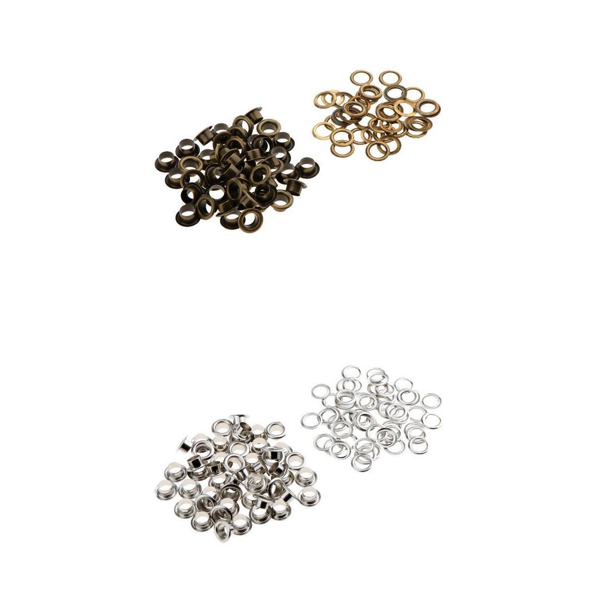 100 sets Metal Eyelets with Washers Leathercraft Accessories 11mm Mixed
