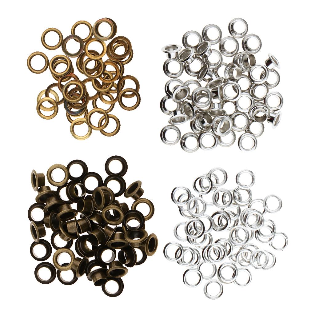 100 sets Metal Eyelets with Washers Leathercraft Accessories 11mm Mixed