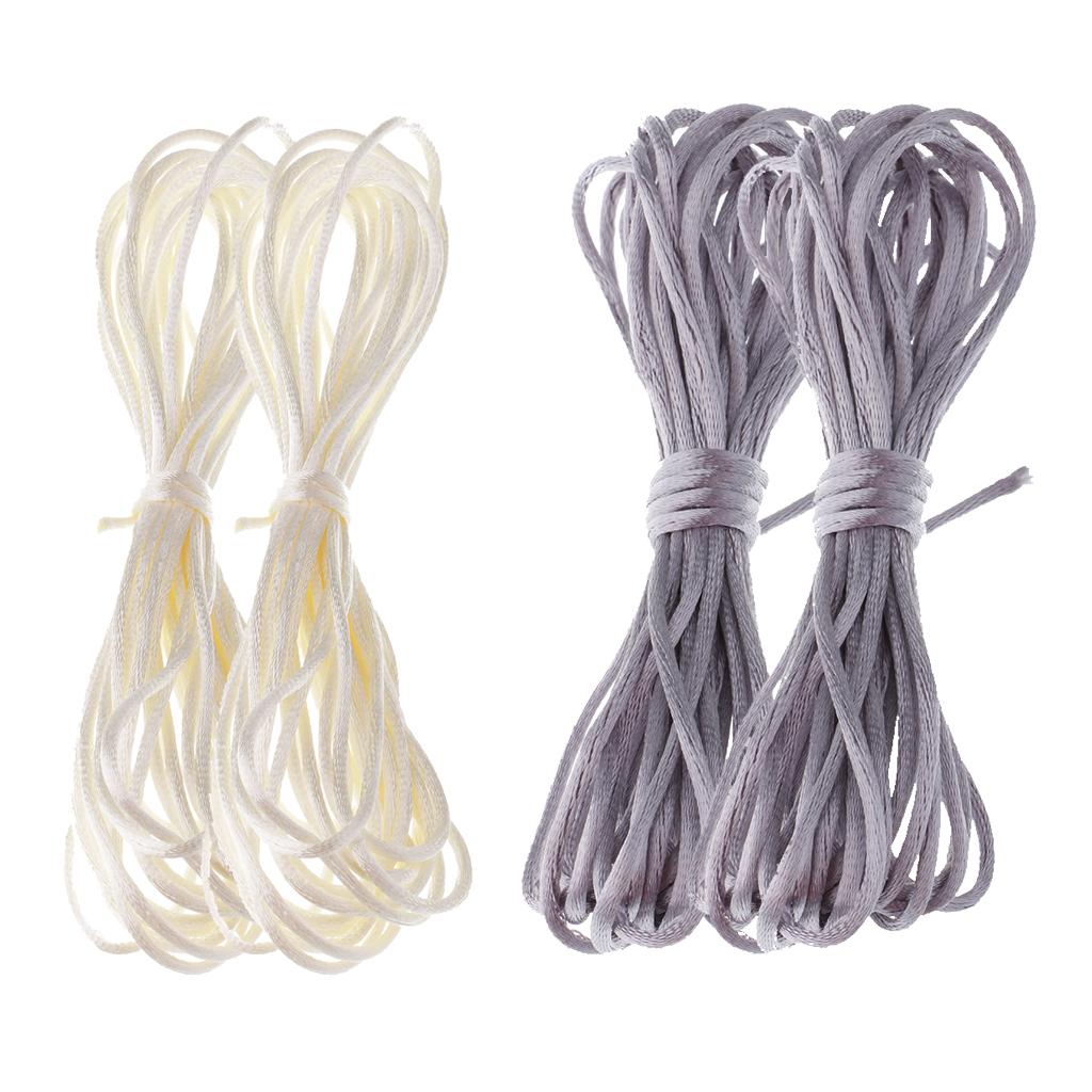 4pcs 5 Meters Wax Cord String Thread Line for Bracelet Necklace Beads