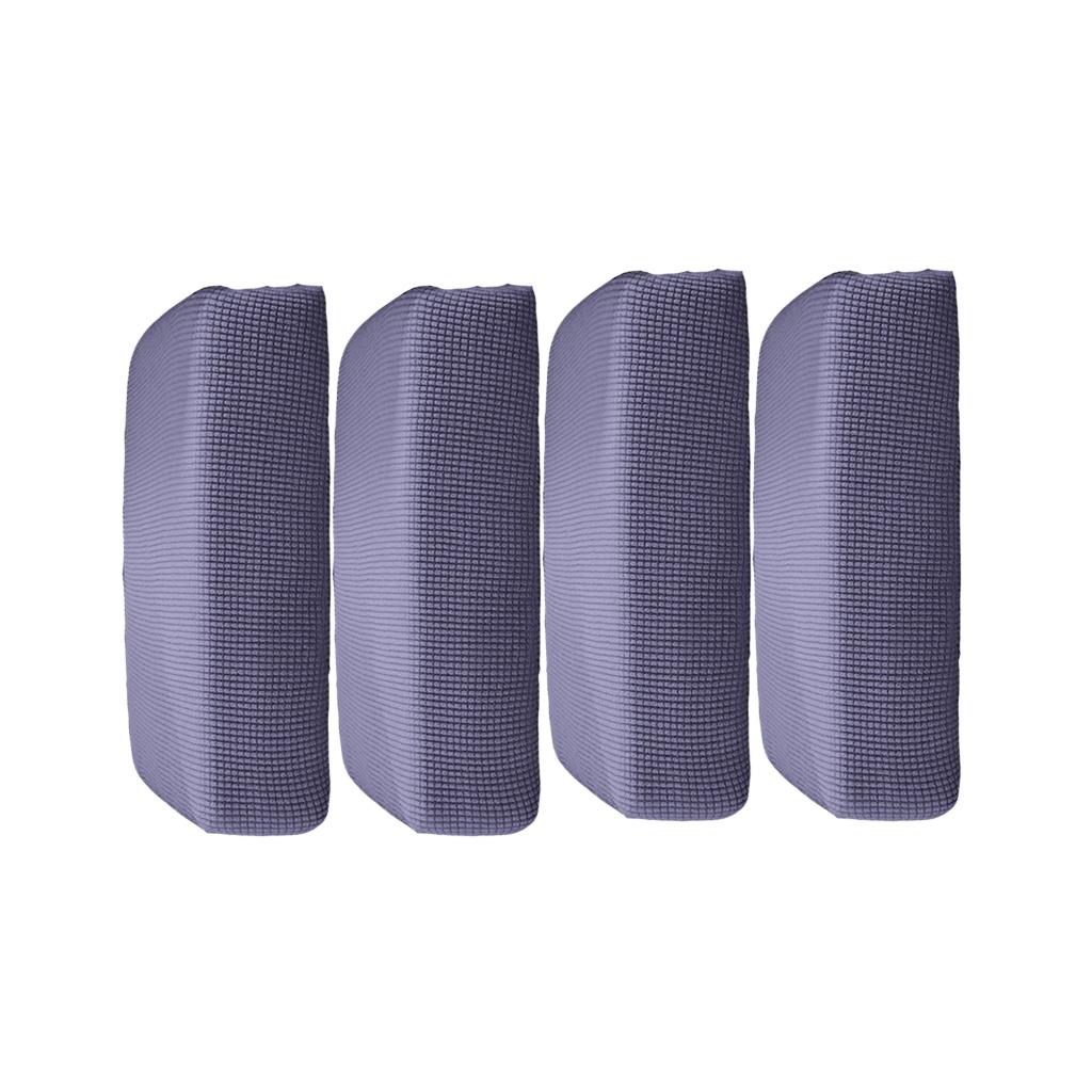 4Pcs Sofa Futon Seat Cushion Cover Couch Slipcover Protector Gray_Size S