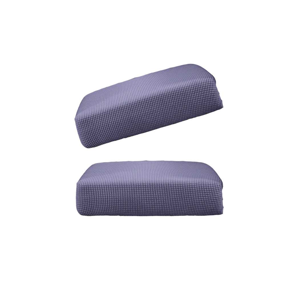 2Pcs Sofa Futon Seat Cushion Cover Couch Slipcover Protector Gray_Size S