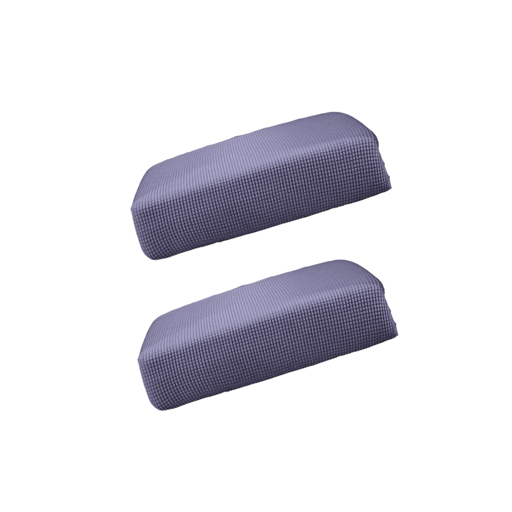 2Pcs Sofa Futon Seat Cushion Cover Couch Slipcover Protector Gray_Size S
