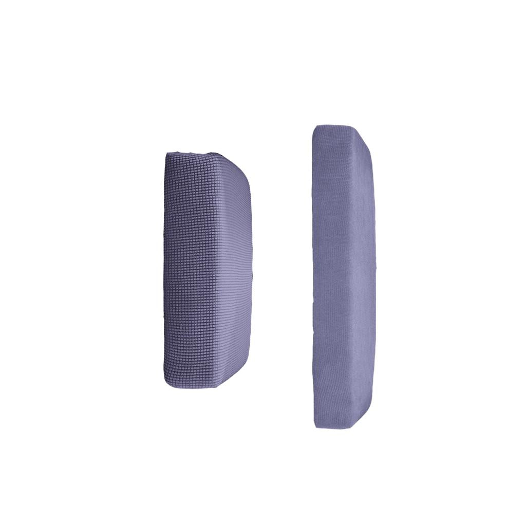 2Pcs Sofa Futon Seat Cushion Cover Couch Slipcover Protector Gray_Size S &M