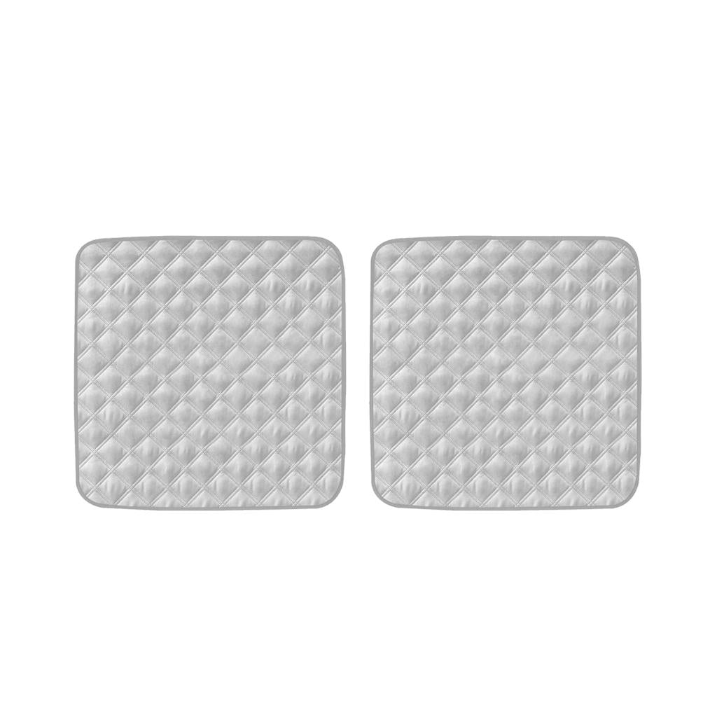 2Pcs Absorbent Washable Chair Protector Pad For Incontinence Gray