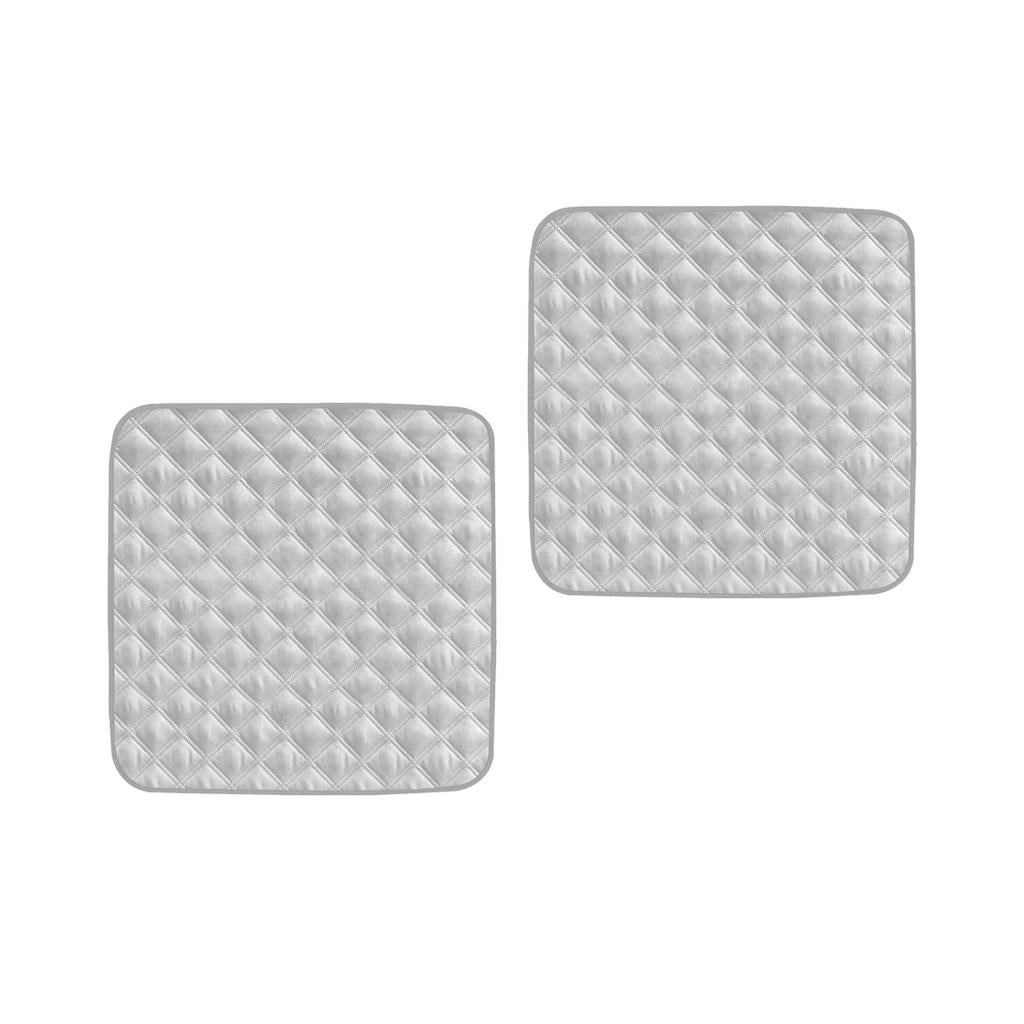 2Pcs Absorbent Washable Chair Protector Pad For Incontinence Gray