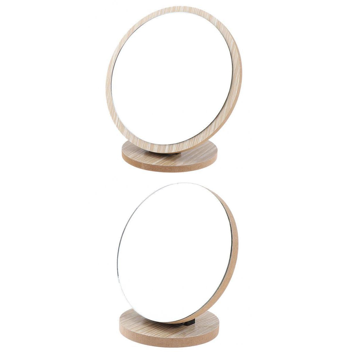 2x Portable Folding HD Cosmetic Tabletop Compact Makeup Mirrors for Travel