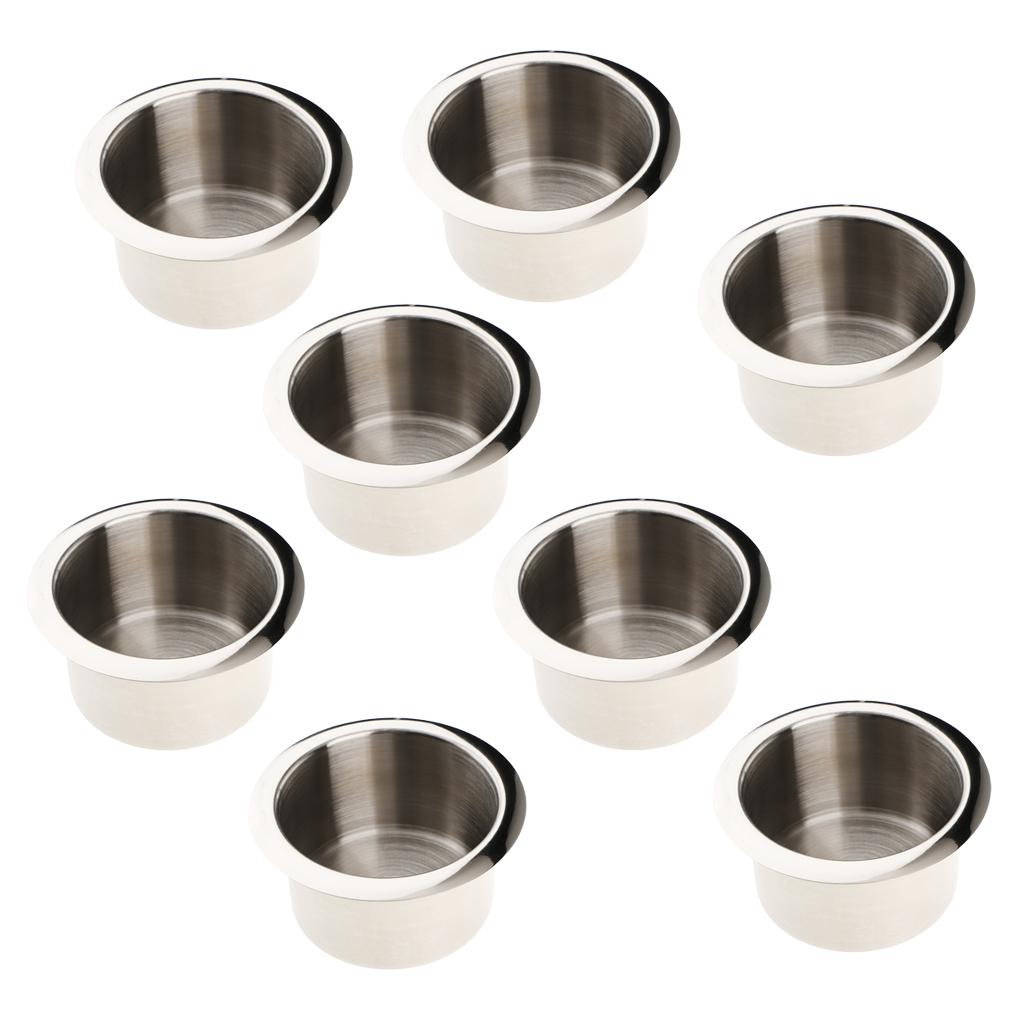 8 Stainless Steel Cup Drink Holder Polished for Marine Car Truck Camper RV