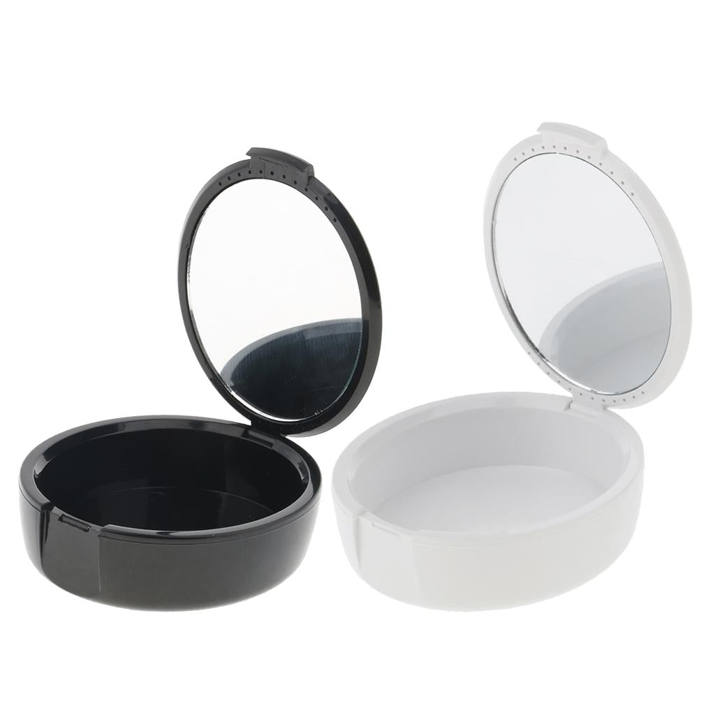 2 Pieces Mouth Guard Case Orthodontic Retainer Box Denture Storage Container