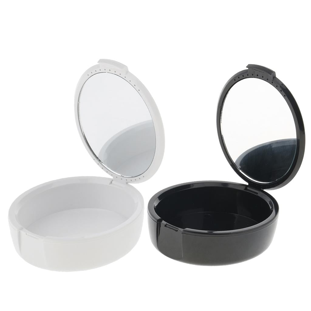 2 Pieces Mouth Guard Case Orthodontic Retainer Box Denture Storage Container