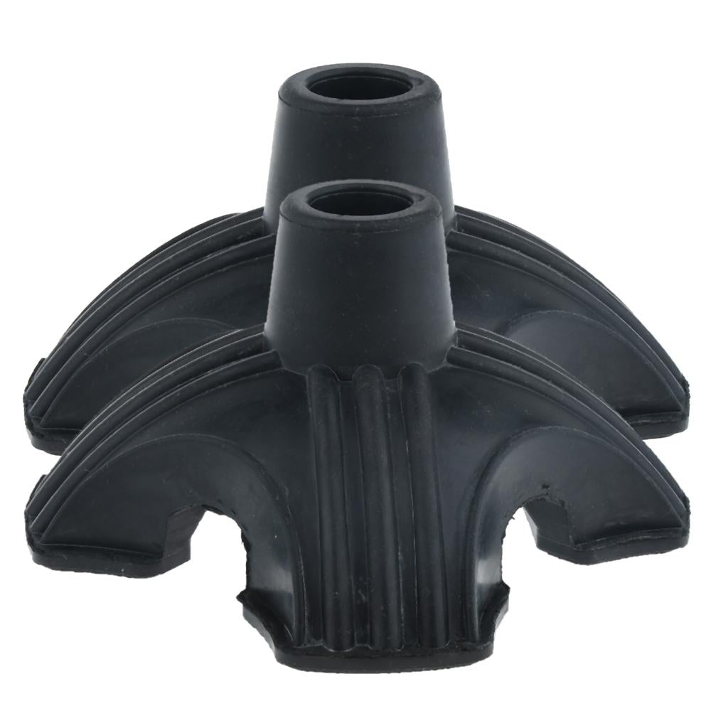2 Pieces Quad Rubber Replacement Tip For Cane Walking Stick Crutches 7/8 in