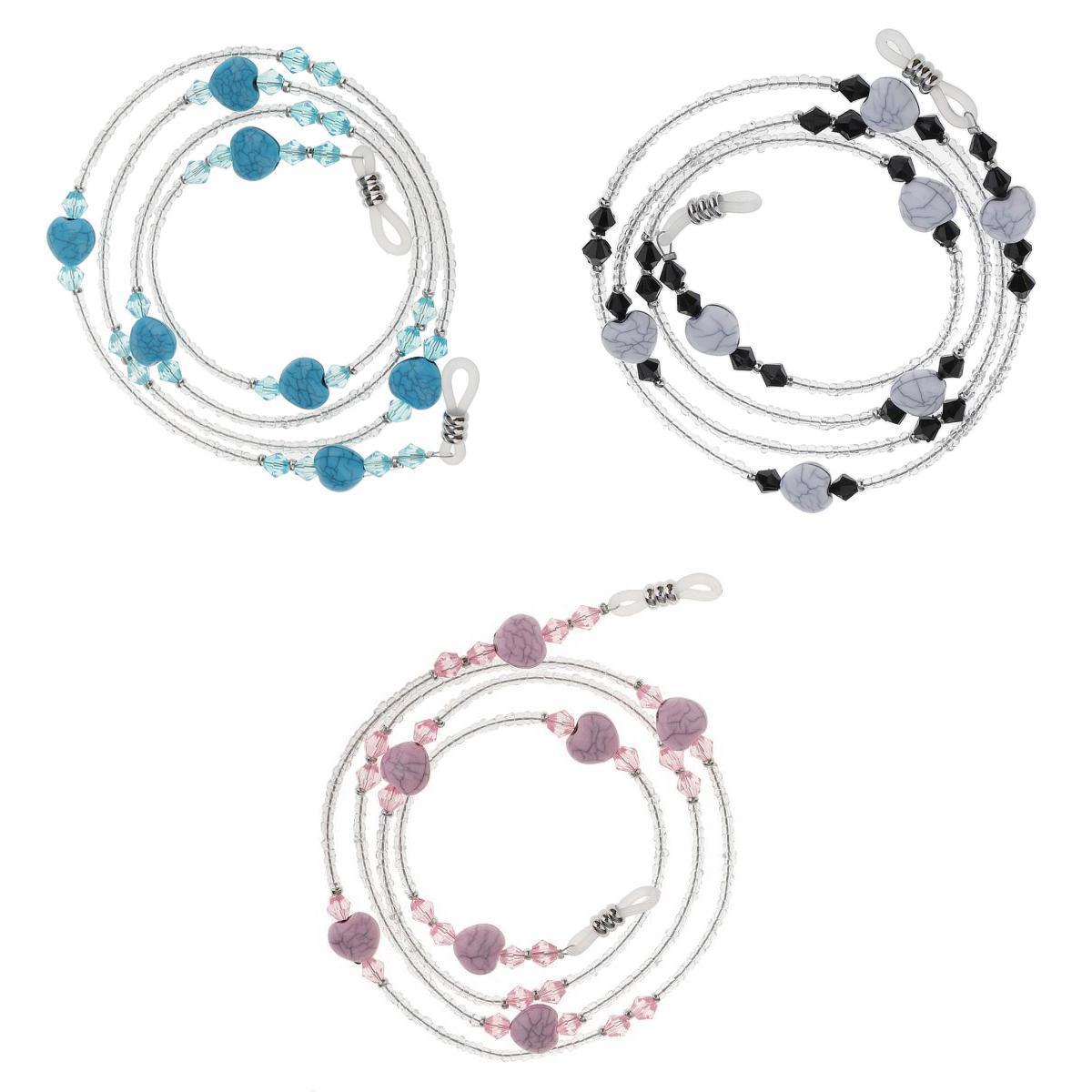 3 Pieces Eyeglass Sunglasses Cord Holder Necklace Sunglass Neck Strap Chains