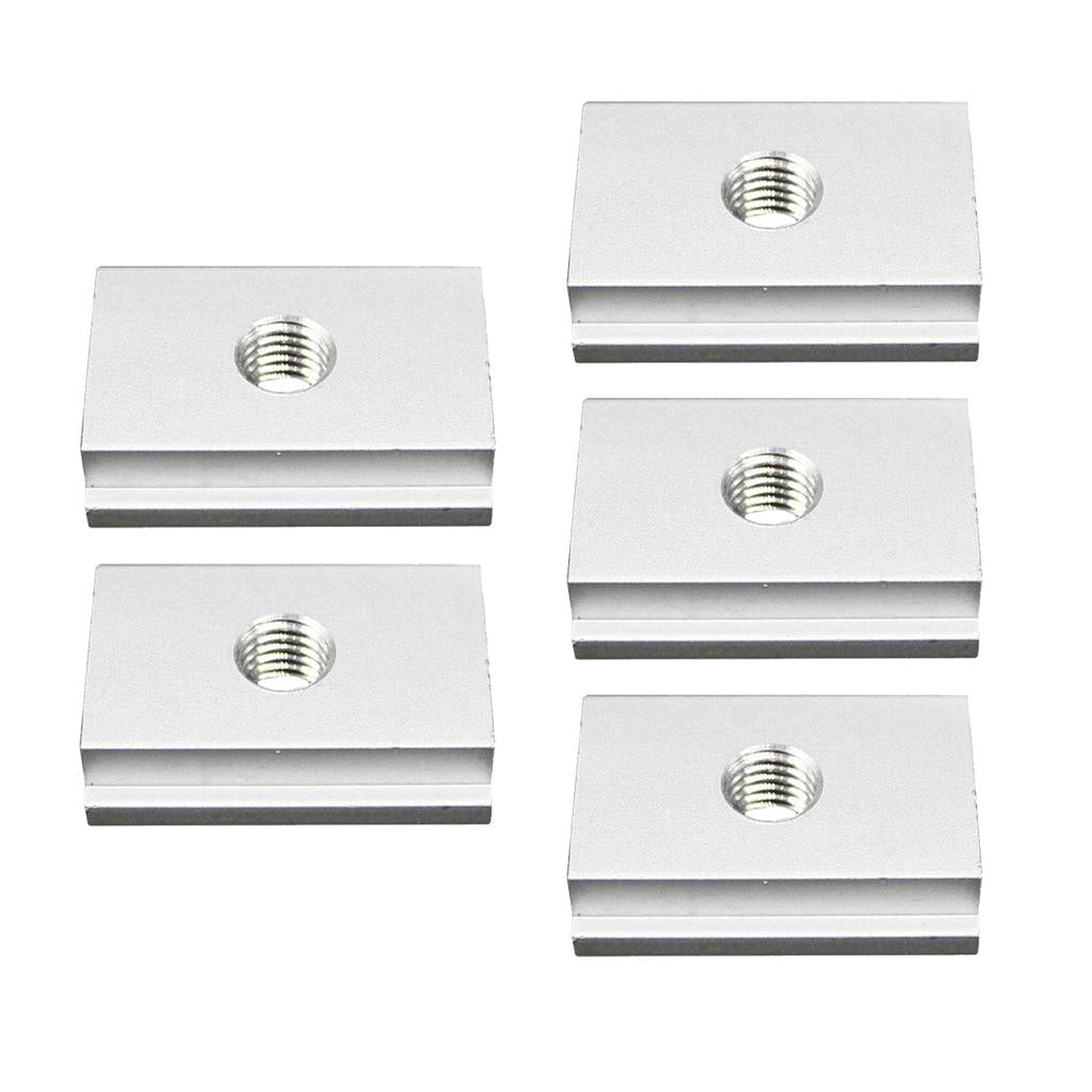 5Pieces M8# T-Slider for T-slot for Various Woodworking Jigs Aluminum Alloy