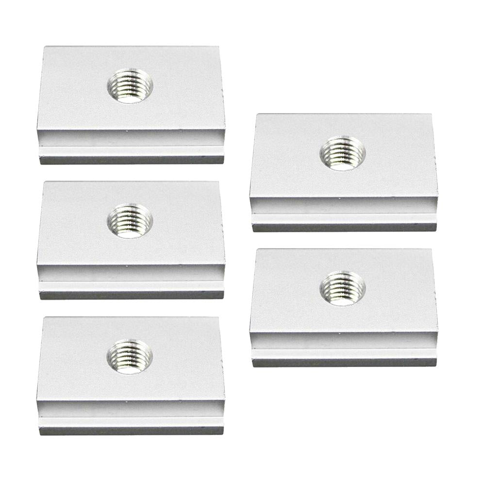 5Pieces M8# T-Slider for T-slot for Various Woodworking Jigs Aluminum Alloy