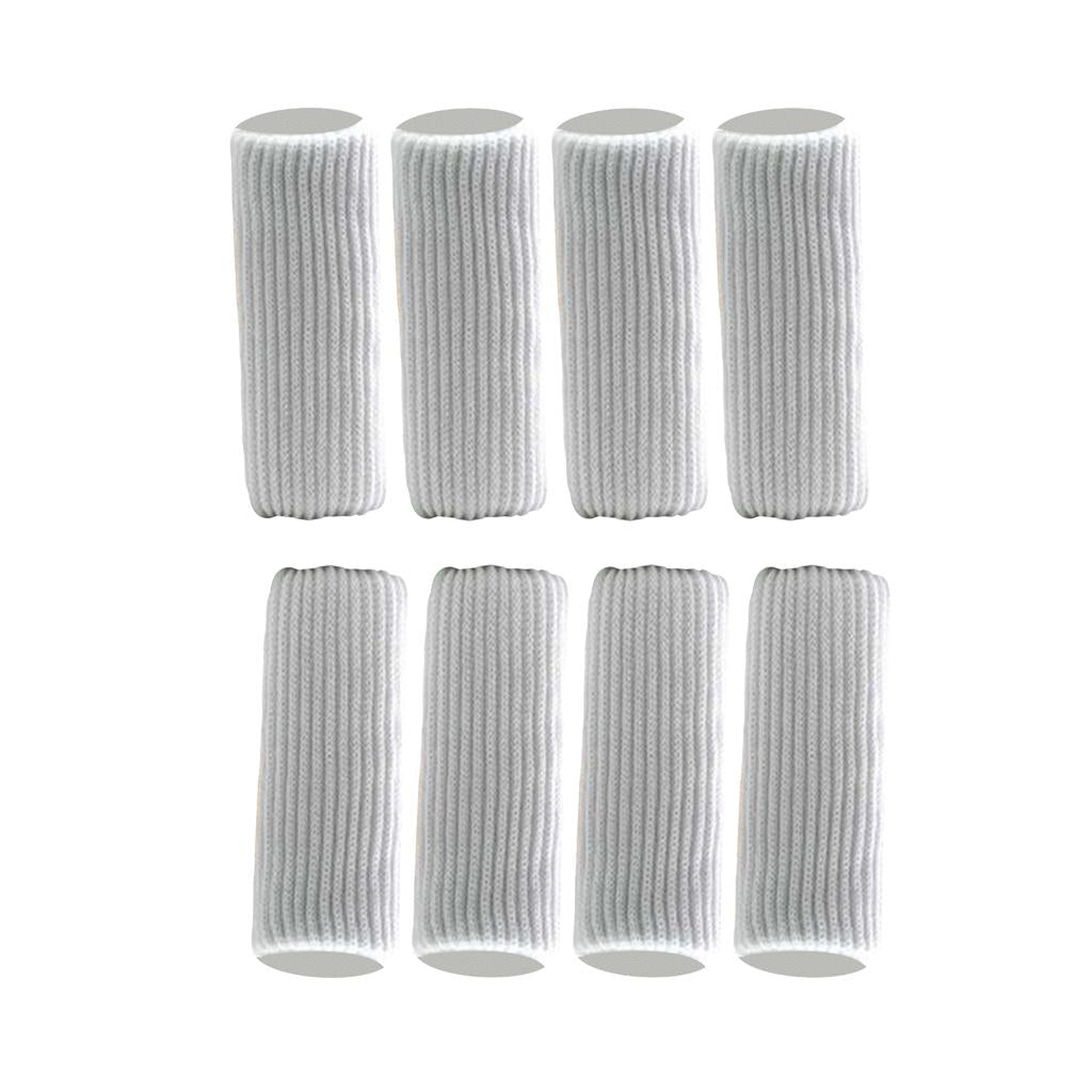 8x11cm Furniture Feet Caps Covers/Knitted Chair Leg Socks White