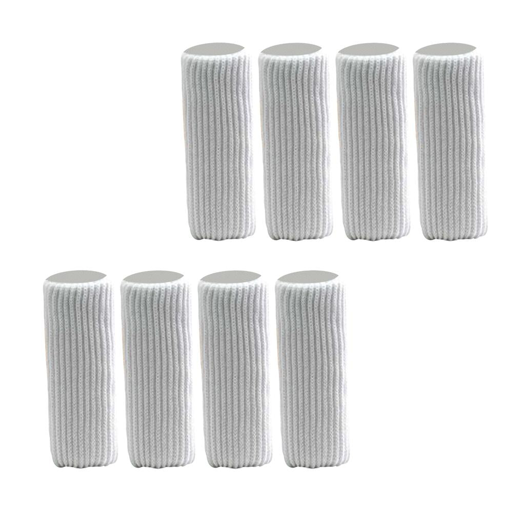 8x11cm Furniture Feet Caps Covers/Knitted Chair Leg Socks White