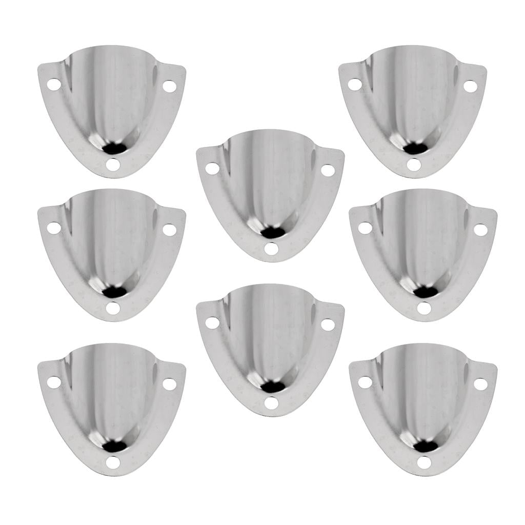 8pcs Stainless Steel 316 Midget Clam Shell Wire Cable Vent Cover For Boat