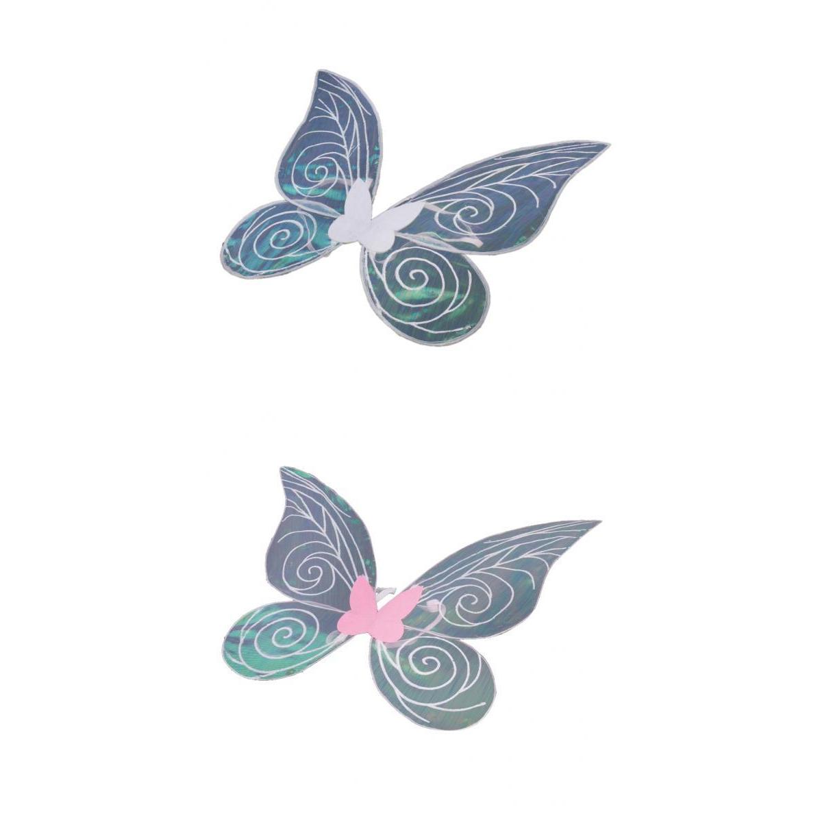 2 Pieces Shiny Changing Butterfly Angel Fairy Wing Adult Party Fancy Dress