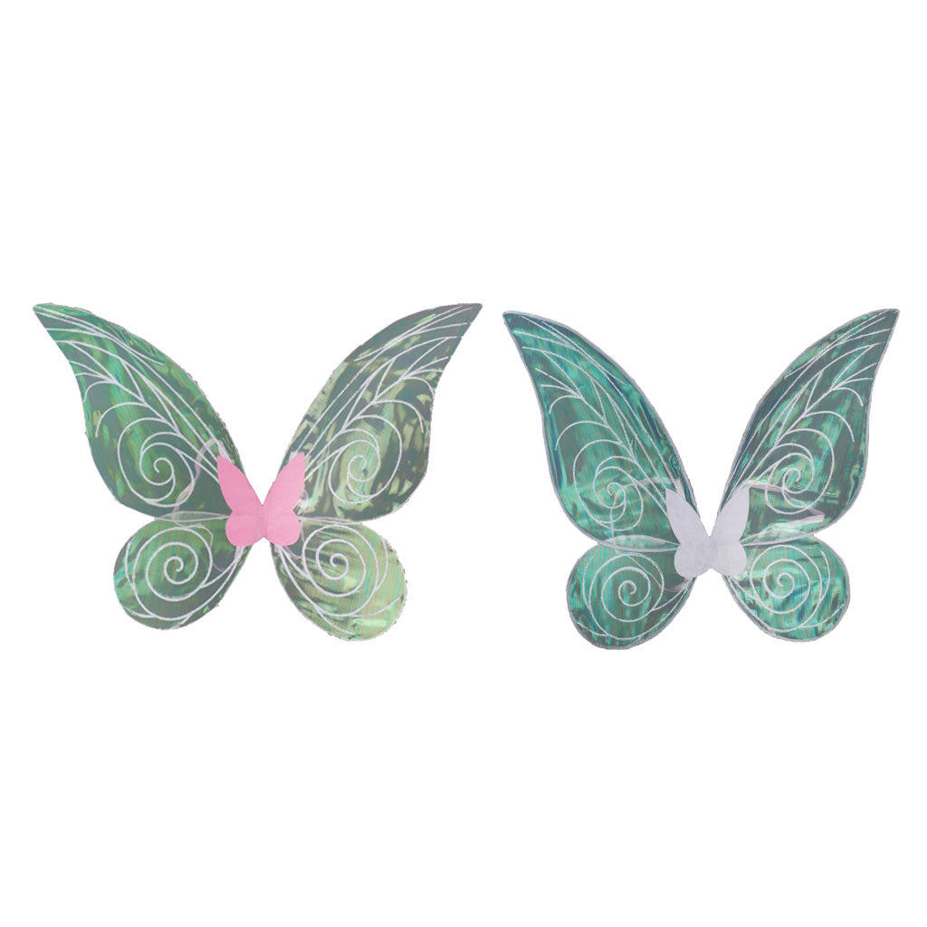 2 Pieces Shiny Changing Butterfly Angel Fairy Wing Adult Party Fancy Dress