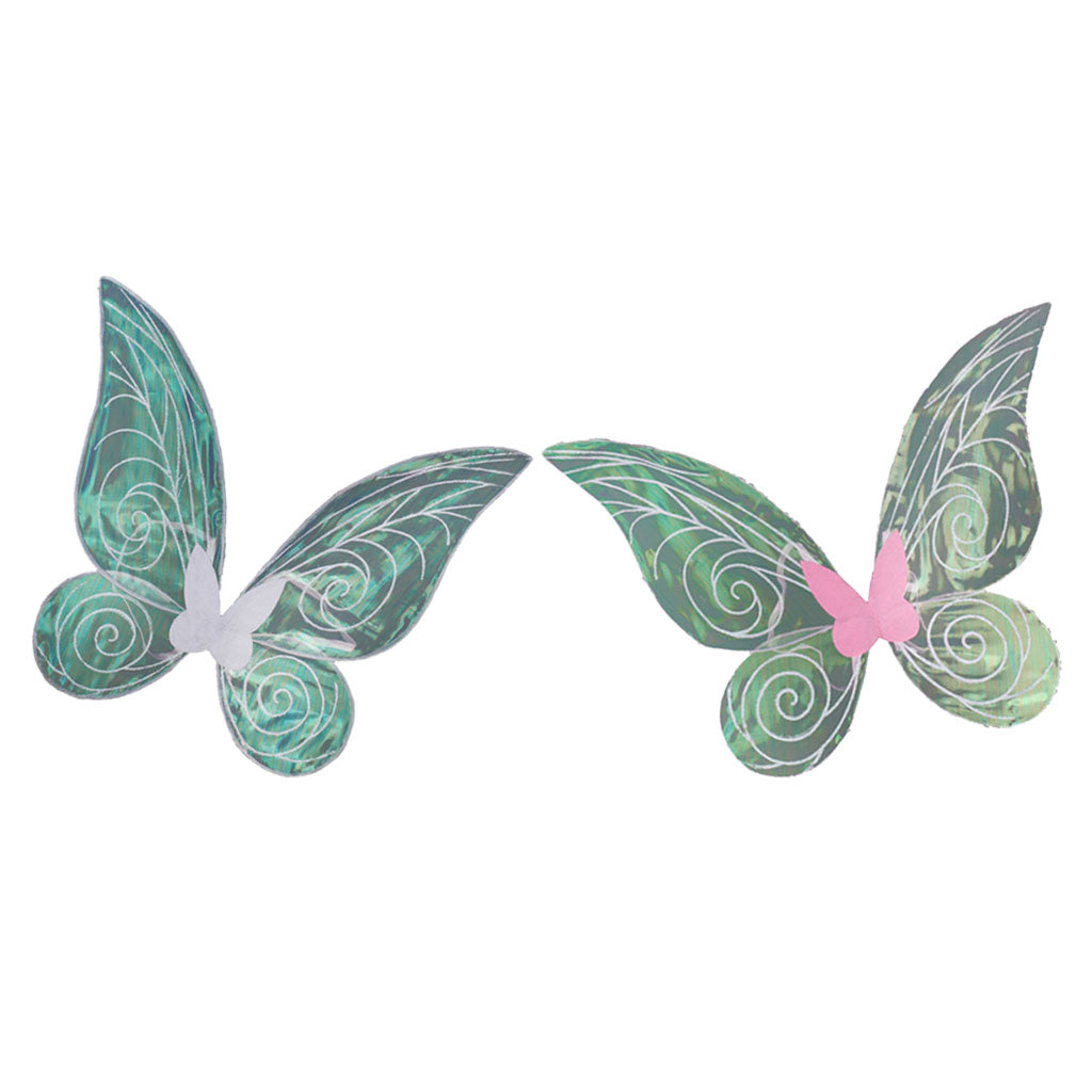 2 Pieces Shiny Changing Butterfly Angel Fairy Wing Adult Party Fancy Dress