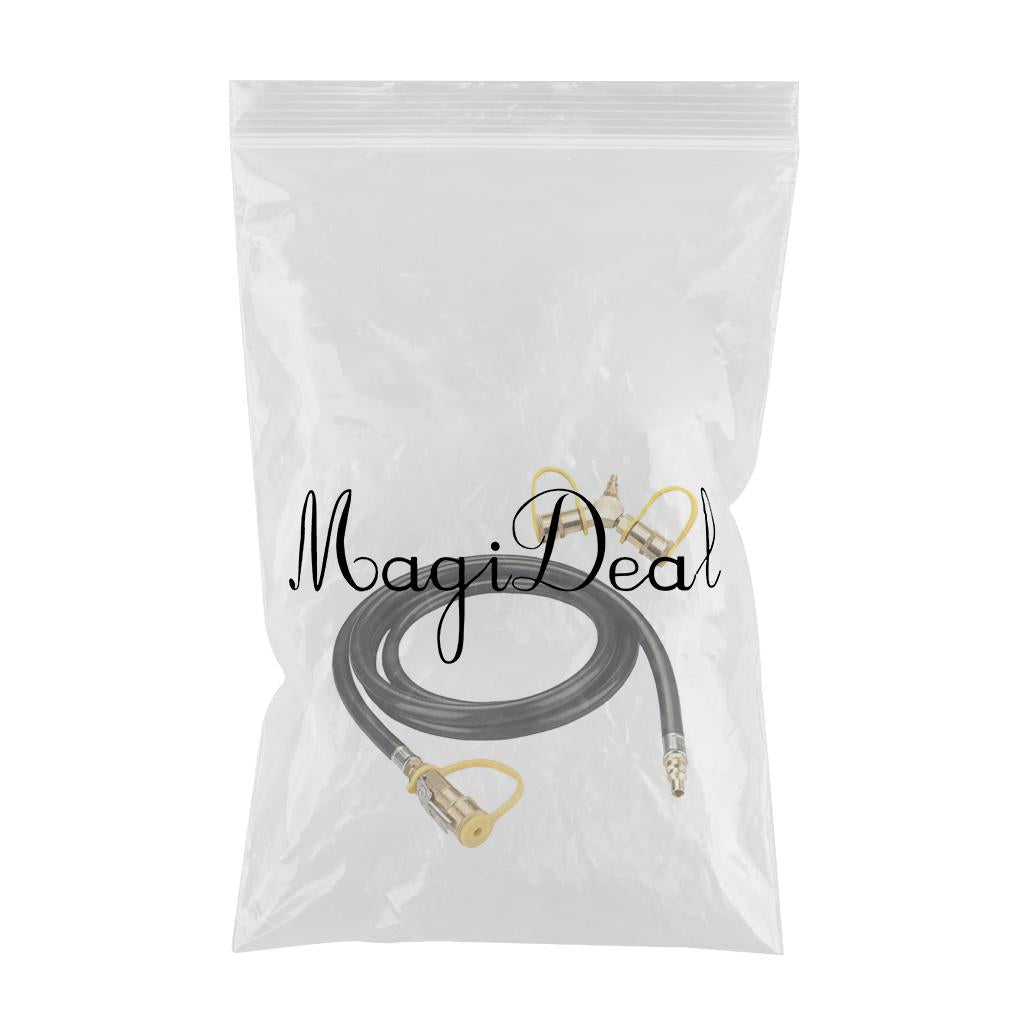 Brass 1/4 Propane Y Splitter Quick Connect Y Adapter Fitting Connector Hose"