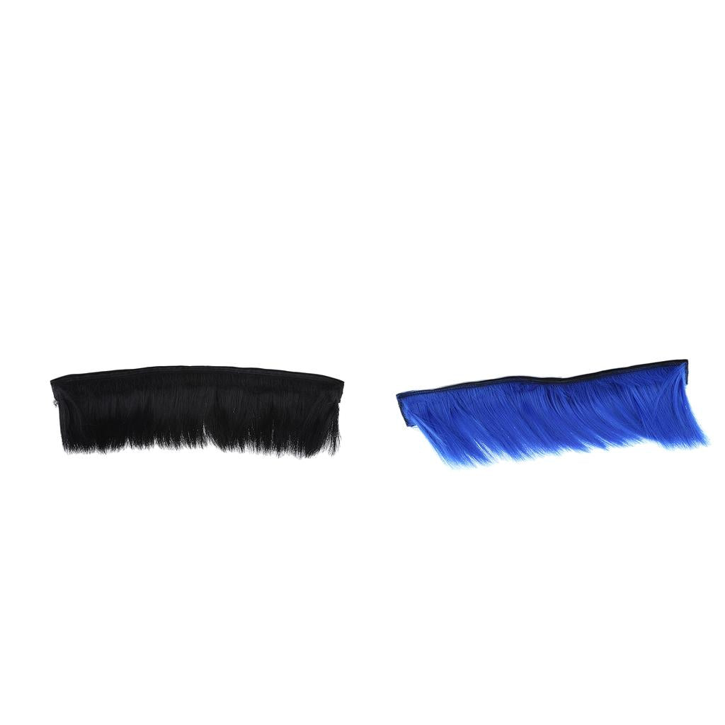 2pcs Motorcycle Skinhead Wig Punk Helmet Mohawk Wig Costumes Hairpiece