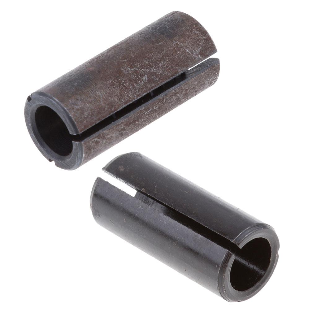 2pcs Carbide High Precision Router Bit Collet Chuck Adapter 12mm & 12.7mm