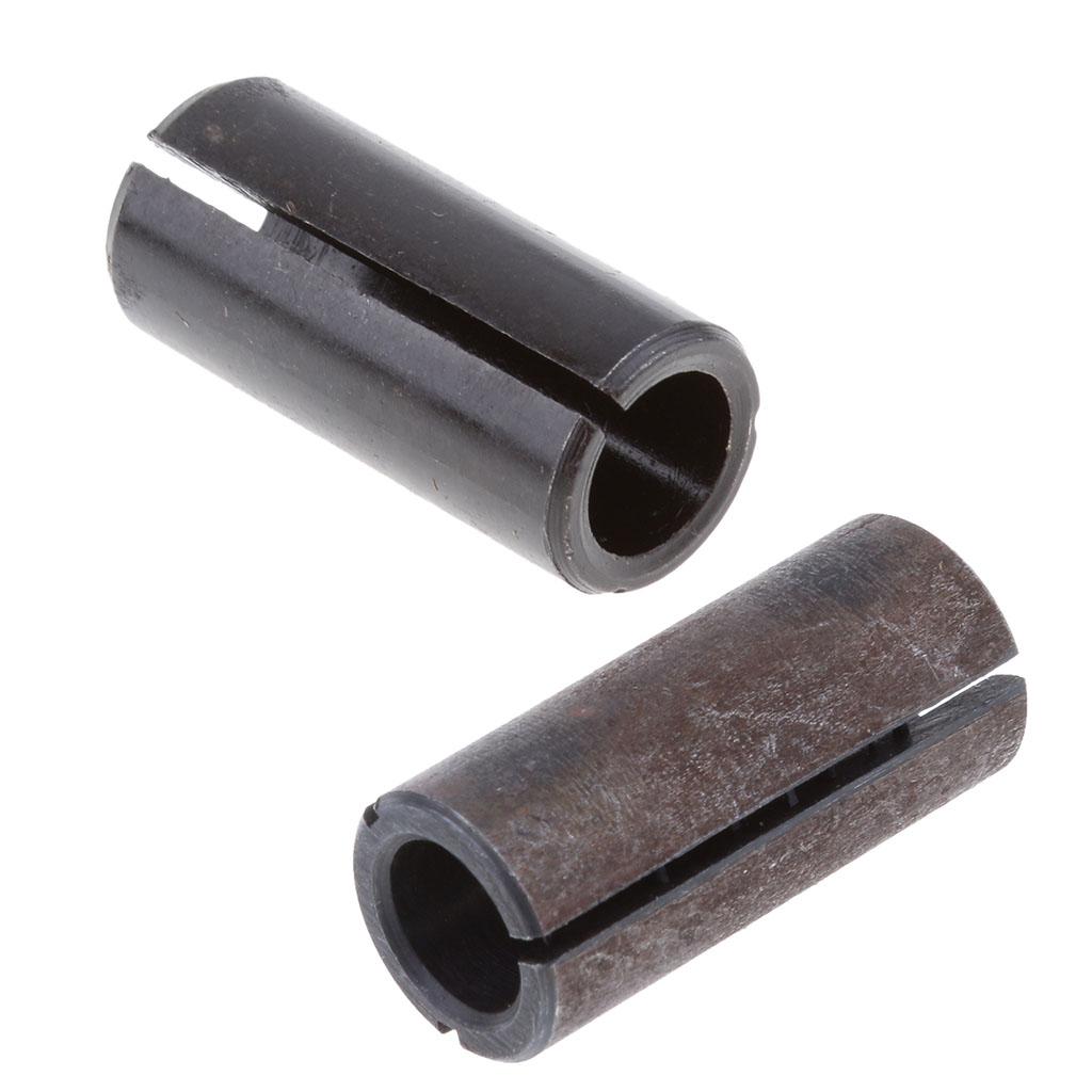 2pcs Carbide High Precision Router Bit Collet Chuck Adapter 12mm & 12.7mm