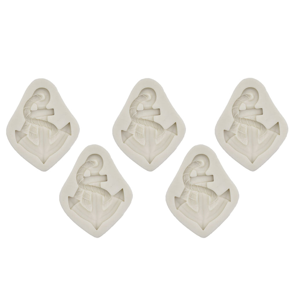 5x Anchor Rudder Boat Tool Silicone Mold Chocolate Fondant Cake Mould