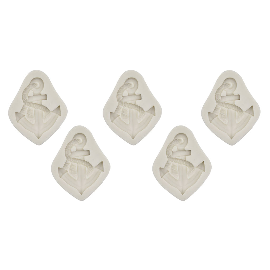 5x Anchor Rudder Boat Tool Silicone Mold Chocolate Fondant Cake Mould