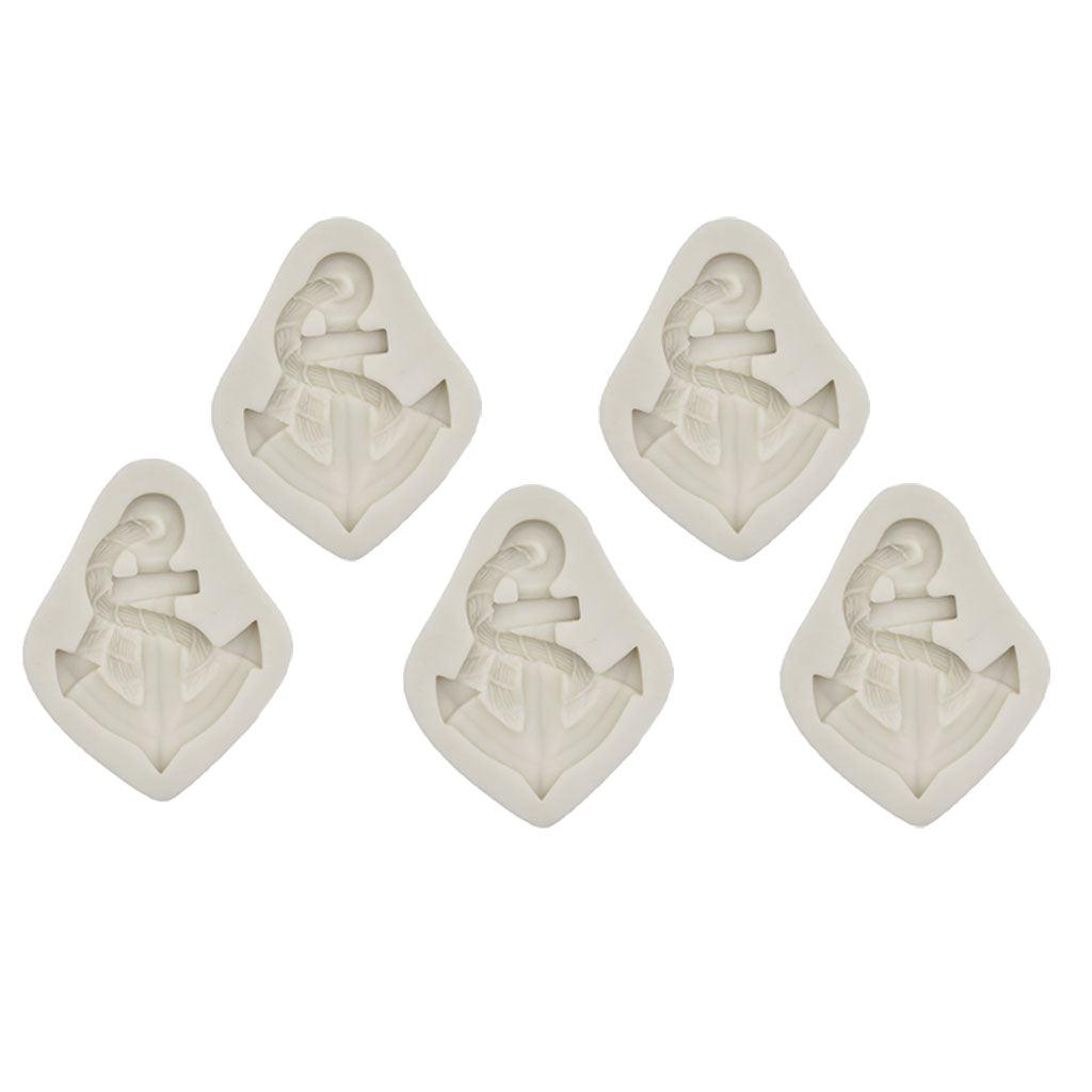 5x Anchor Rudder Boat Tool Silicone Mold Chocolate Fondant Cake Mould