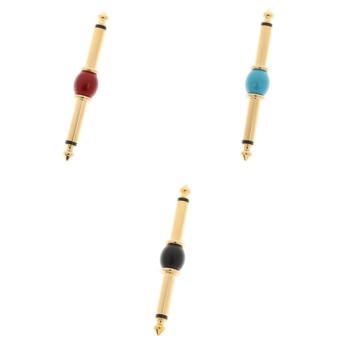 3Pieces 6.35mm 1/4 inch Male to Male Audio Aadpter"