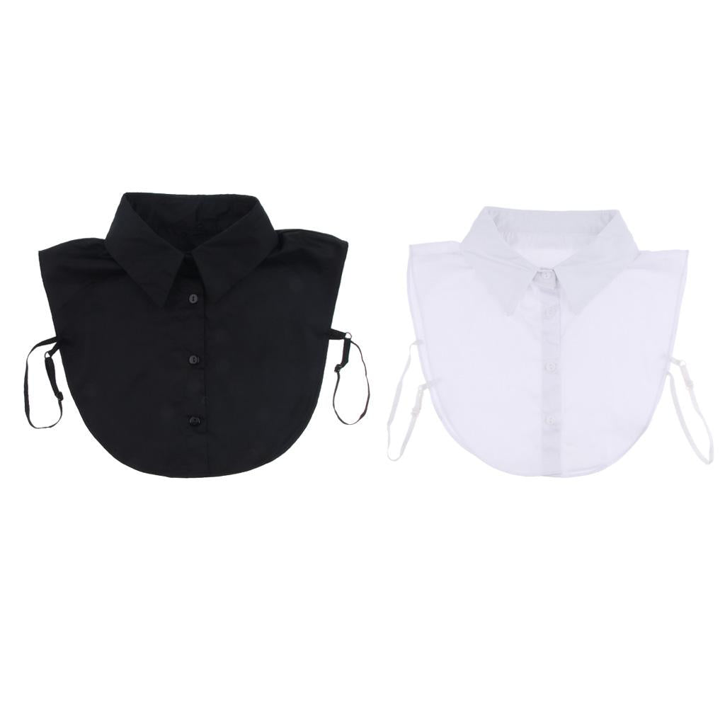 2pcs Cotton Fake Collar Detachable Dickey Collar Blouse Half Shirts Collar
