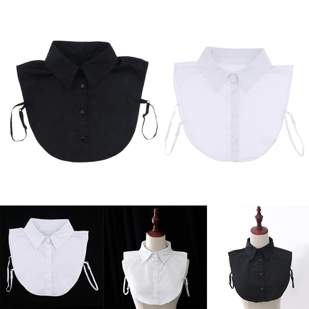 2pcs Cotton Fake Collar Detachable Dickey Collar Blouse Half Shirts Collar