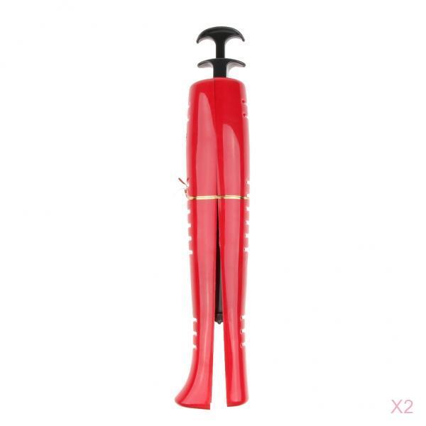 2pc Women Ladies Boot Shoe Stretcher Tree Shaper With Handle Automatic Red