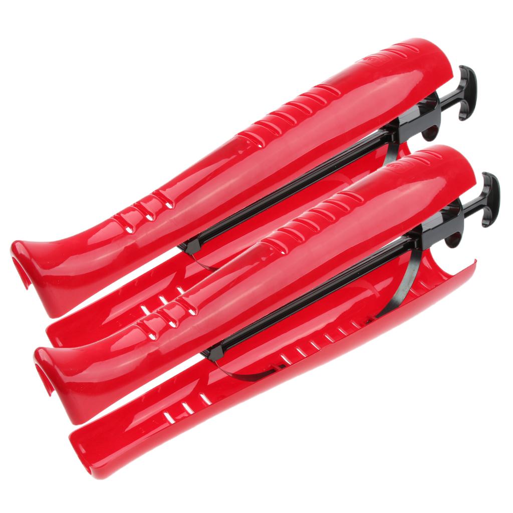 2pc Women Ladies Boot Shoe Stretcher Tree Shaper With Handle Automatic Red