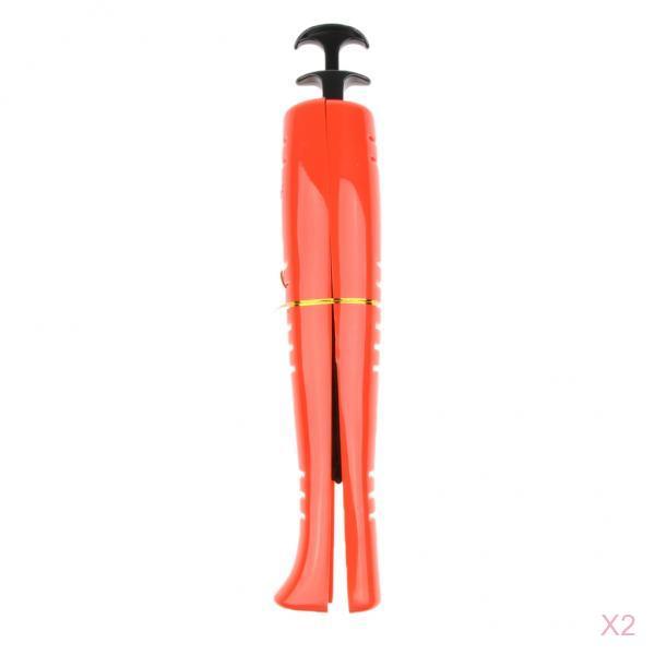 2pc Women Ladies Boot Shoe Stretcher Tree Shaper With Handle Automatic Orange