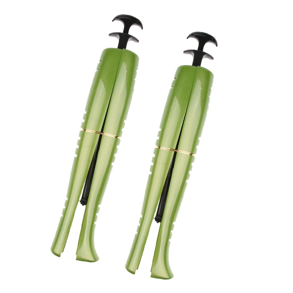 2pc Women Ladies Boot Shoe Stretcher Tree Shaper With Handle Automatic Green