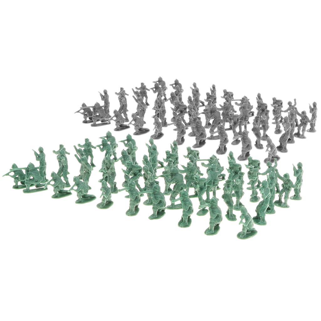200 Pieces 2cm Plastic Military Soldier Figures Army Men Accessories Playset