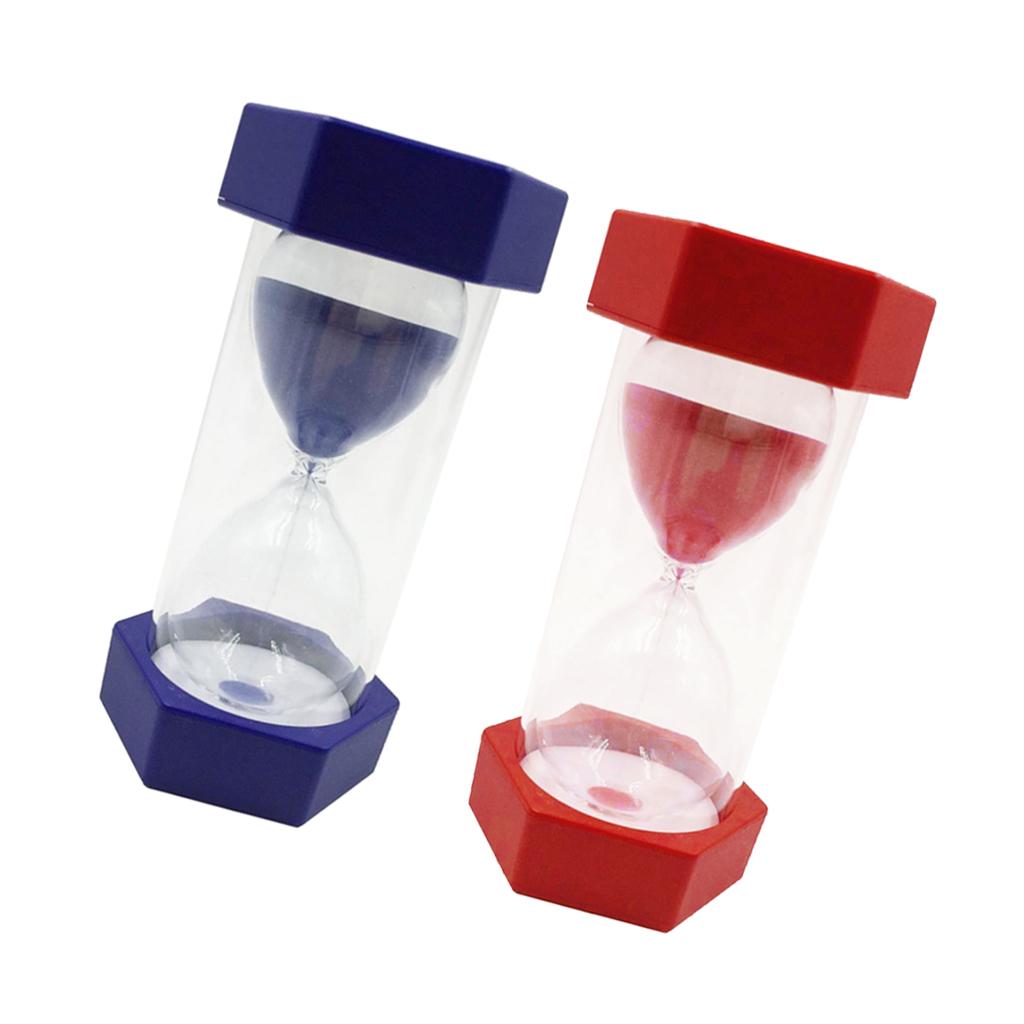 2x Sandglass Hourglass Sand Clock Timer Home Desk Decor 1 Min & 2 Min