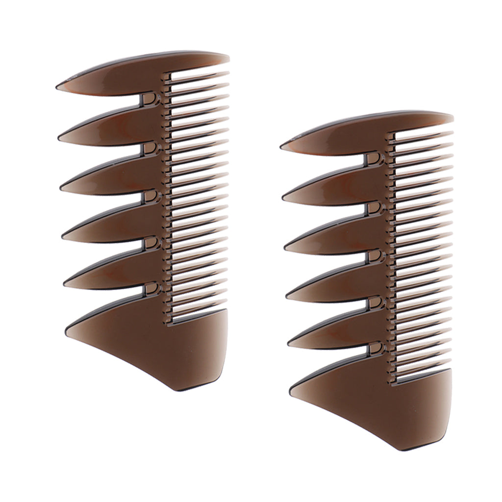 2pcs Dual Side Men's Oil Hair Pick Comb Salon Dye Salon Hairdressing Styling