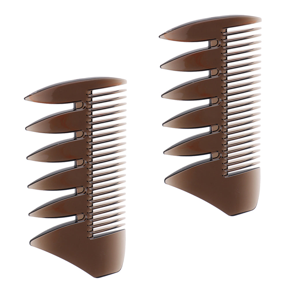 2pcs Dual Side Men's Oil Hair Pick Comb Salon Dye Salon Hairdressing Styling