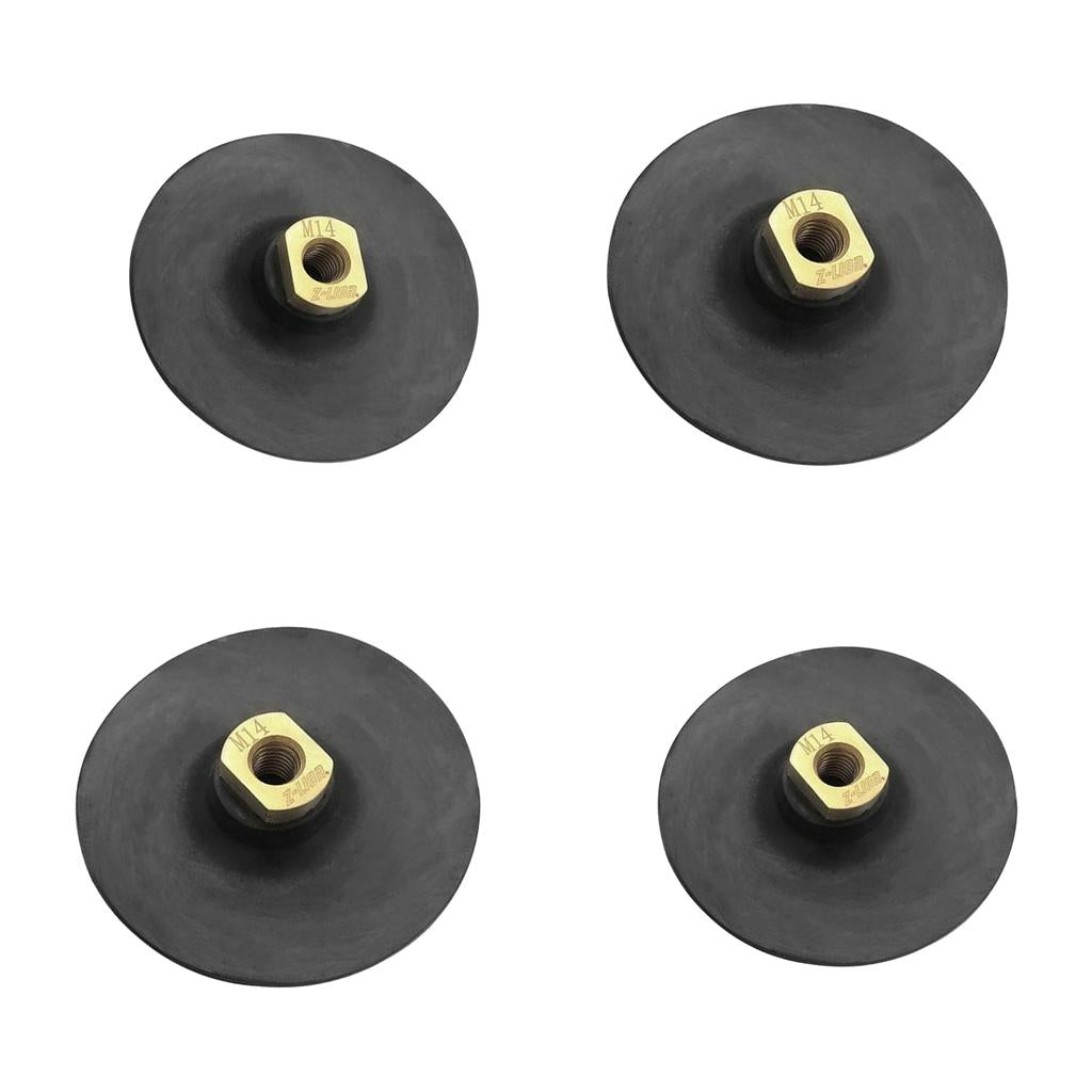 4 Pcs Rubber Back Soft Polishing pad for Diamond Polishing Pads 5inch M14