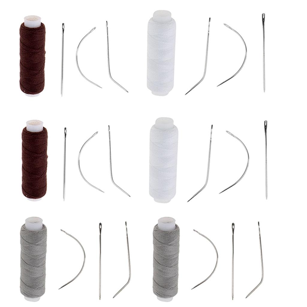 6pcs Cotton Hair Track Weft Weaving Sewing Decor Thread for Hair Extension