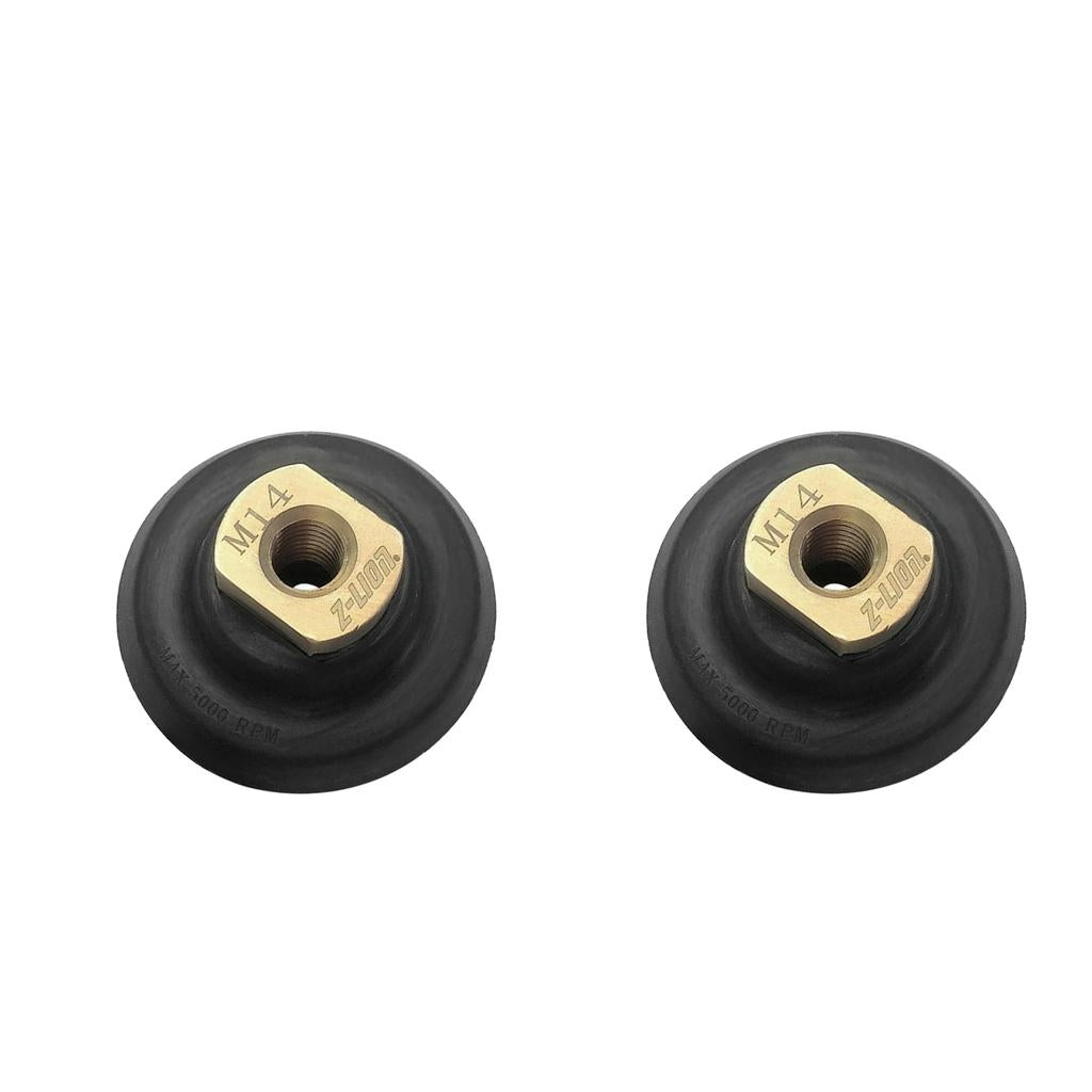 2Pcs Semi Rigid M14 Diamond Polishing Rubber Backer Pad Back Holder 4&5 Inch