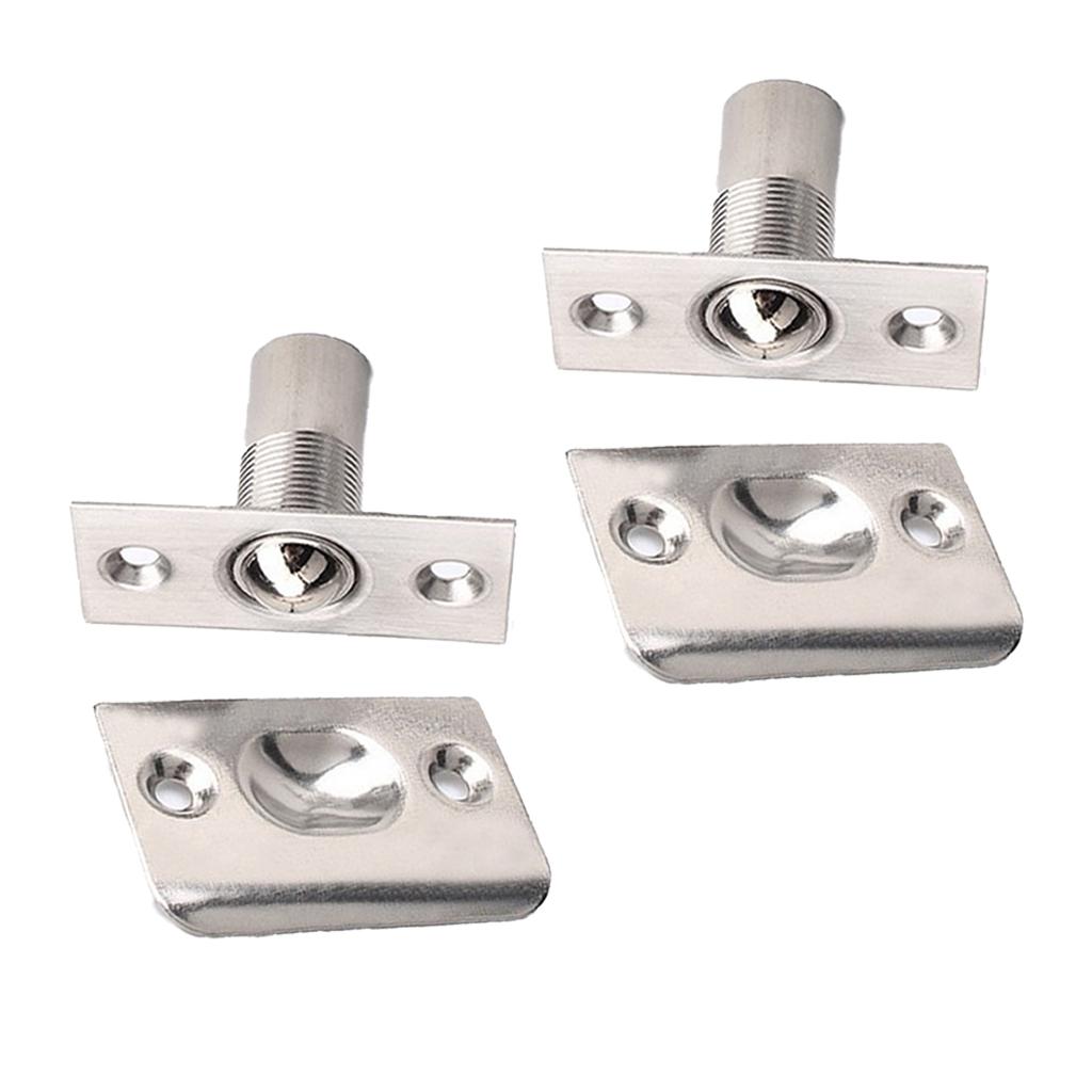 2x Stainless Steel Roller Ball Catch Mortice Lock Door Cupboard Spring Latch