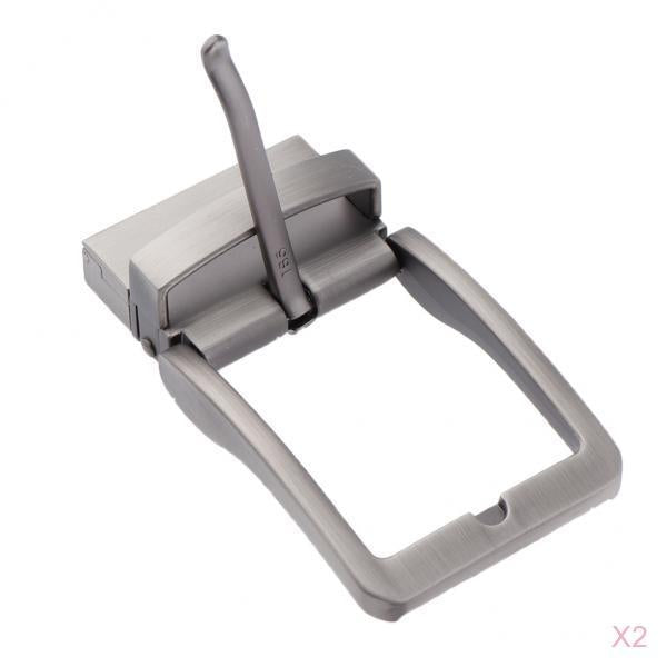 2x Men's Alloy Antique Belt Buckle Single Prong Rectangular Pin Belt Buckle